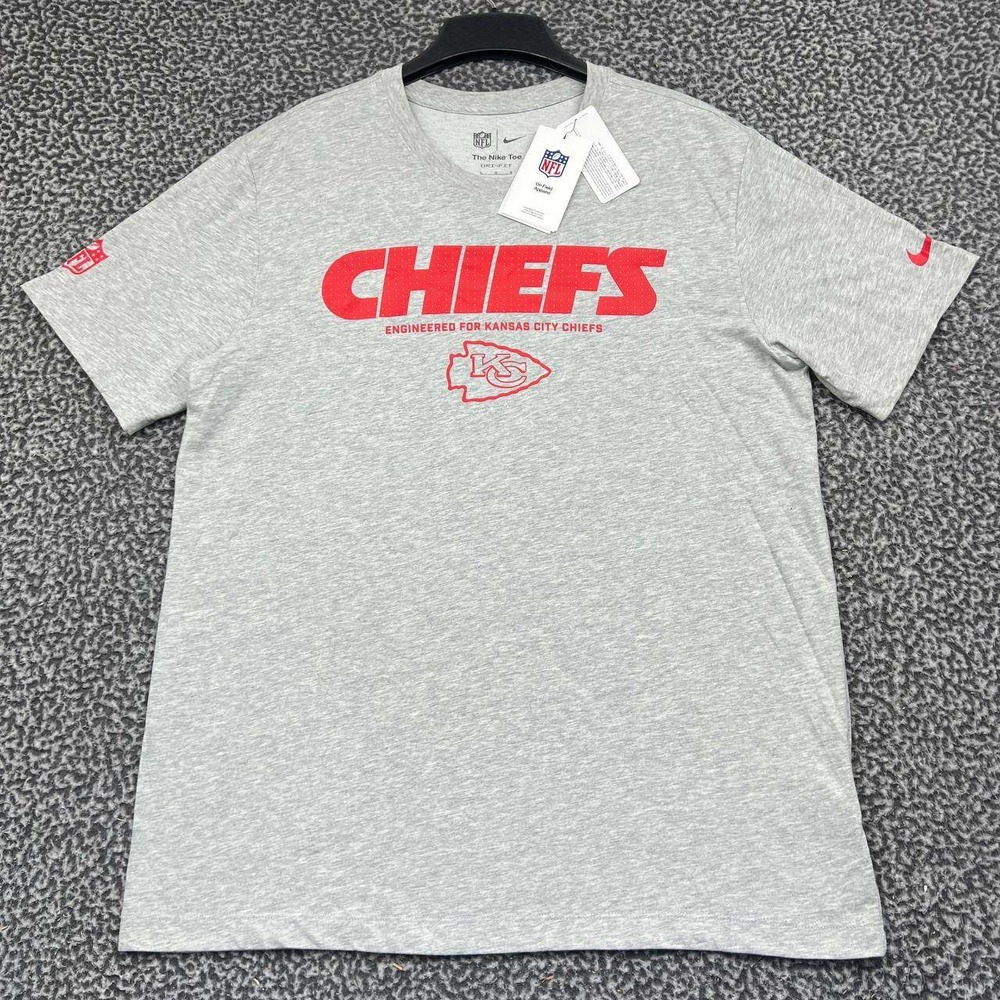 Nike Kansas City Chiefs NFL Dri-FIT Shirt Men Large Gray Short Sleeve New L